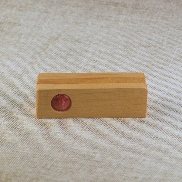 Ablage Holz Kirsche handgefertigt Dekor Glasstein rot